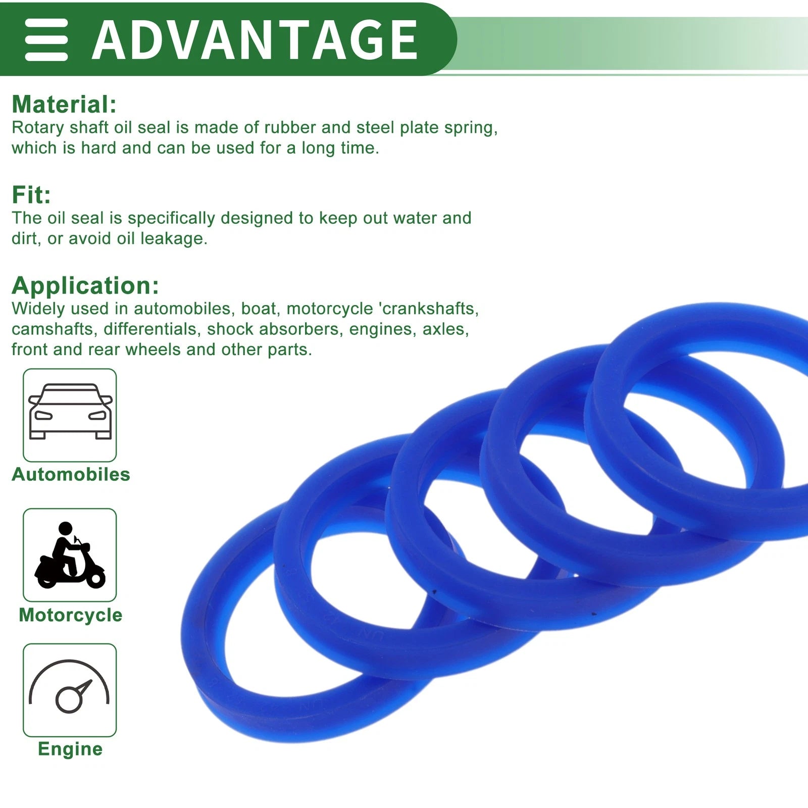 Set of 5 Oil Seal Rotary Shaft Seal 42x52x8mm High Pressure