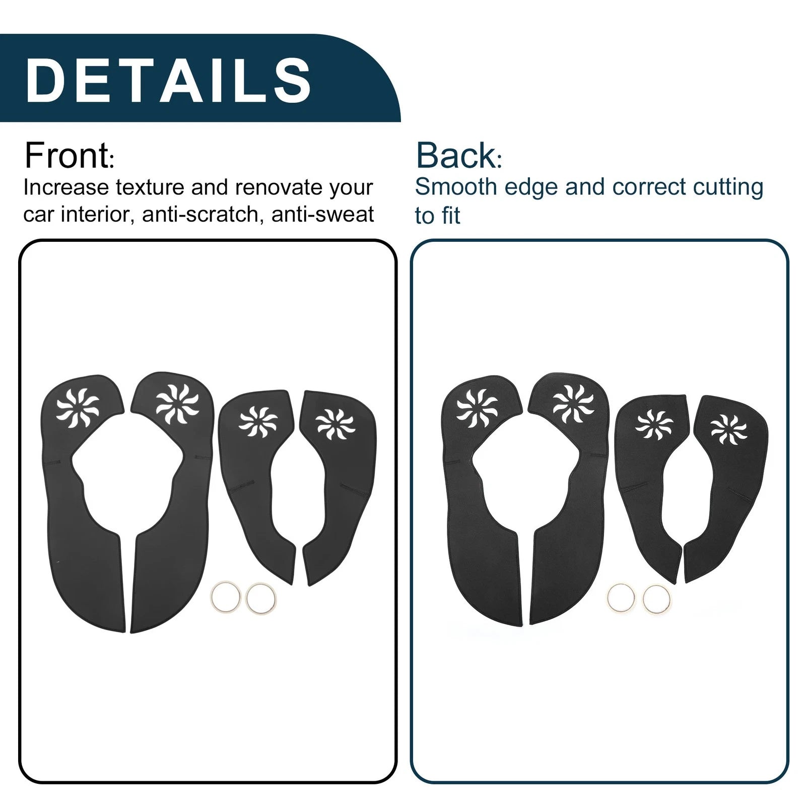 Set of 1 Car Door Anti Kick Pad Sticker Protector for Chevrolet Malibu (2012–2014)