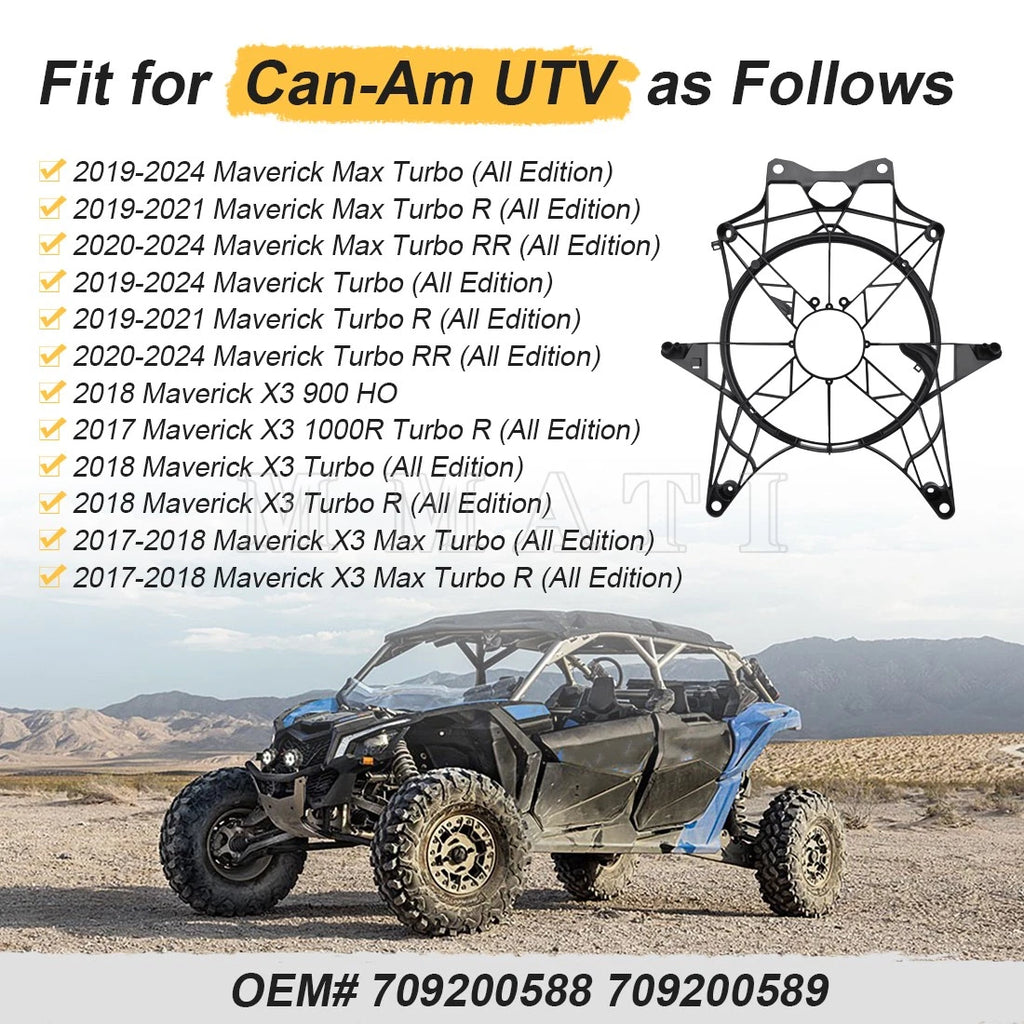 Fan Cover Shroud for Can-Am Maverick X3 & X3 Max Turbo (2017–2024)