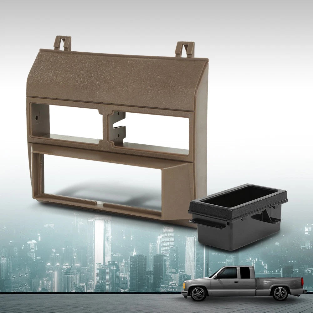Single Din Dash Kit Pocket Bezel for Chevy GMC Truck (1988–1994)