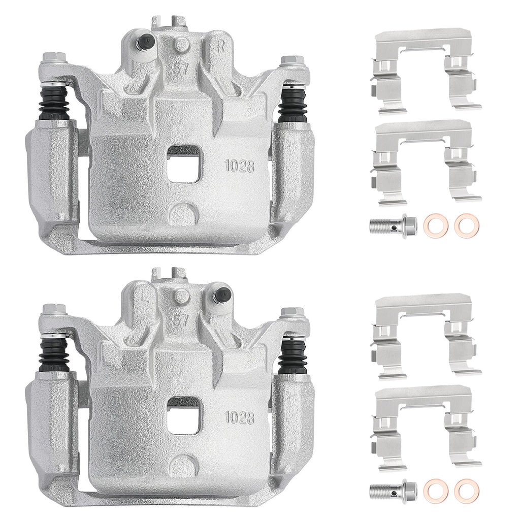 Front Pair Brake Calipers with Bracket for Nissan Sentra (2007–2019) 2.0L