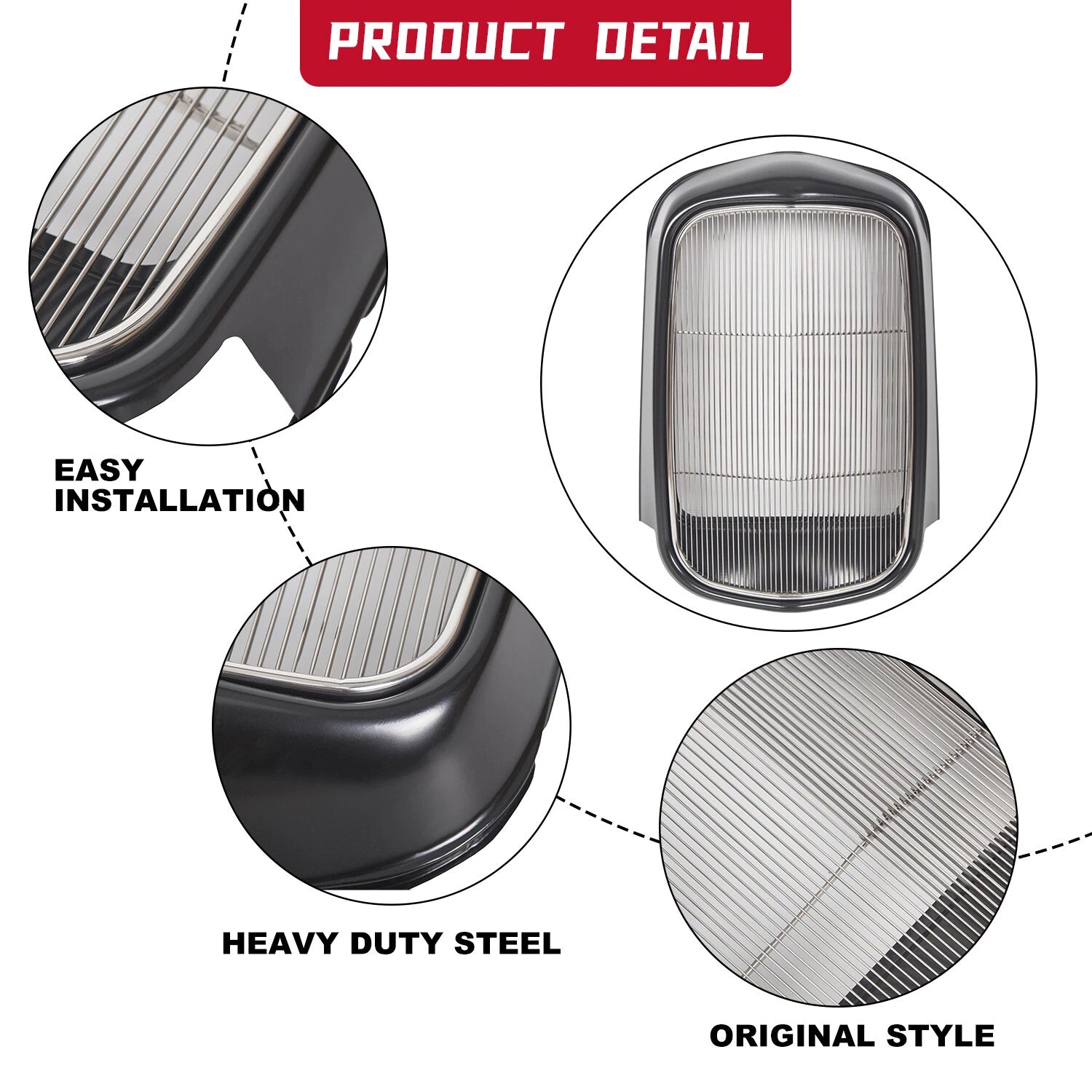Front Grille Shell with Stainless Insert for 1932 Model B/BB/18