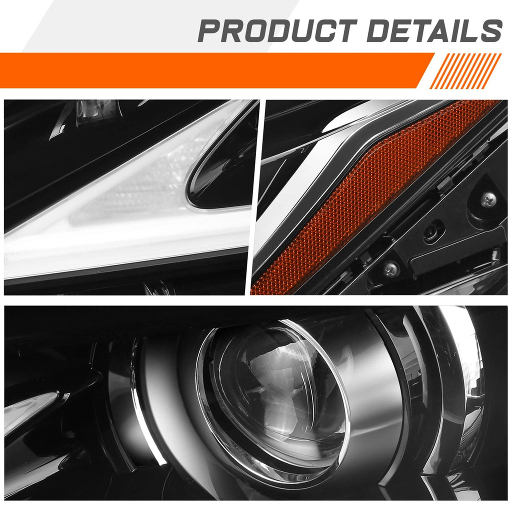 LED Projector Headlight for Lexus ES300H ES350 (2019–2021) - Driver Side, Black