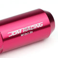 20x M12x1.5 90mm Tall Pink Aluminum Spiked Lug Nuts + Adapter