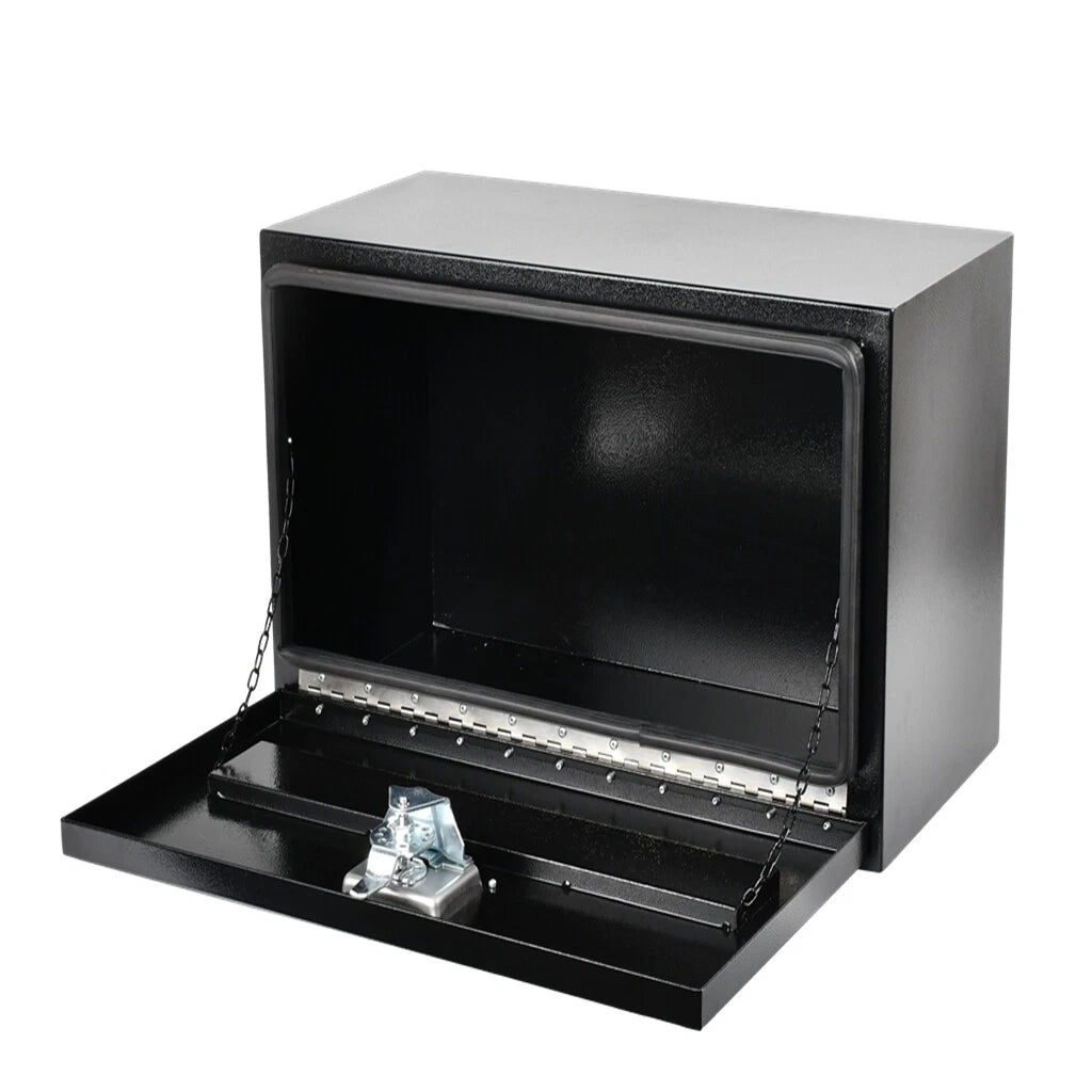 Tool Box for Pickup Truck (24"x12"x14", Black Steel)