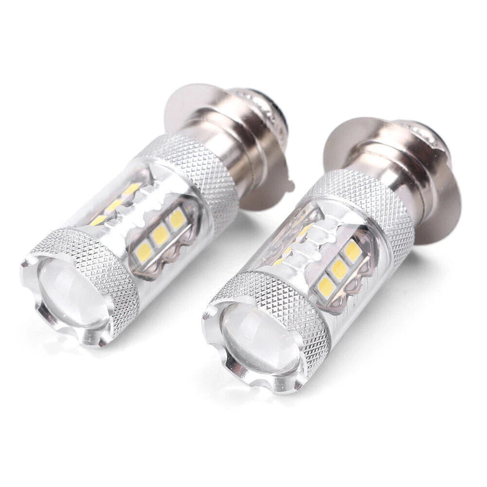 2X PX15D 16 SMD LED 80W Motorcycle Fog Lamp Headlight Bulb for Motorcycles