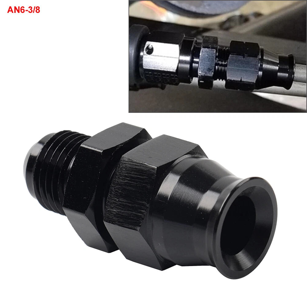 6AN Male to 3/8" Tube Hardline Fuel Line Compression Fitting Adapter