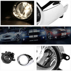 Clear Lens Front Bumper Fog Lights with Bezel & Switch for Ford Fiesta (2009–2010)