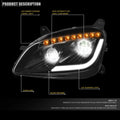 LED Sequential Turn Signal/DRL Headlight for Peterbilt 587/579 (2011–2021)