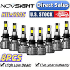 8X 9005 + H11 LED Headlight Combo for