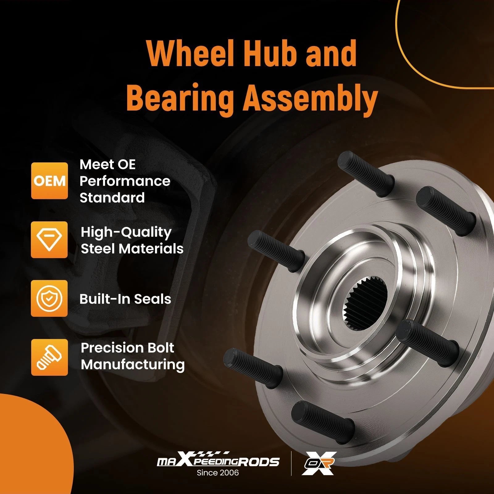 6 Lugs Front Wheel Hub Assembly for Infiniti QX56 Nissan Titan (2008–2011) WA515124