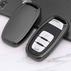 Remote Smart Key Fob Case Glossy Black Shell Protector for Audi A3 A4 A5 A6 A8 (1997-2024)