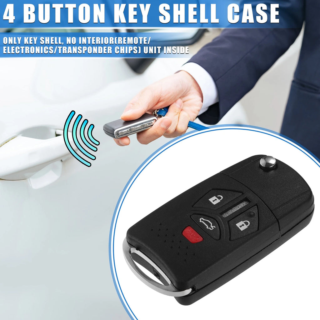 Set of 4 Keyless Entry Remote Key Covers for Mitsubishi (No Chip)