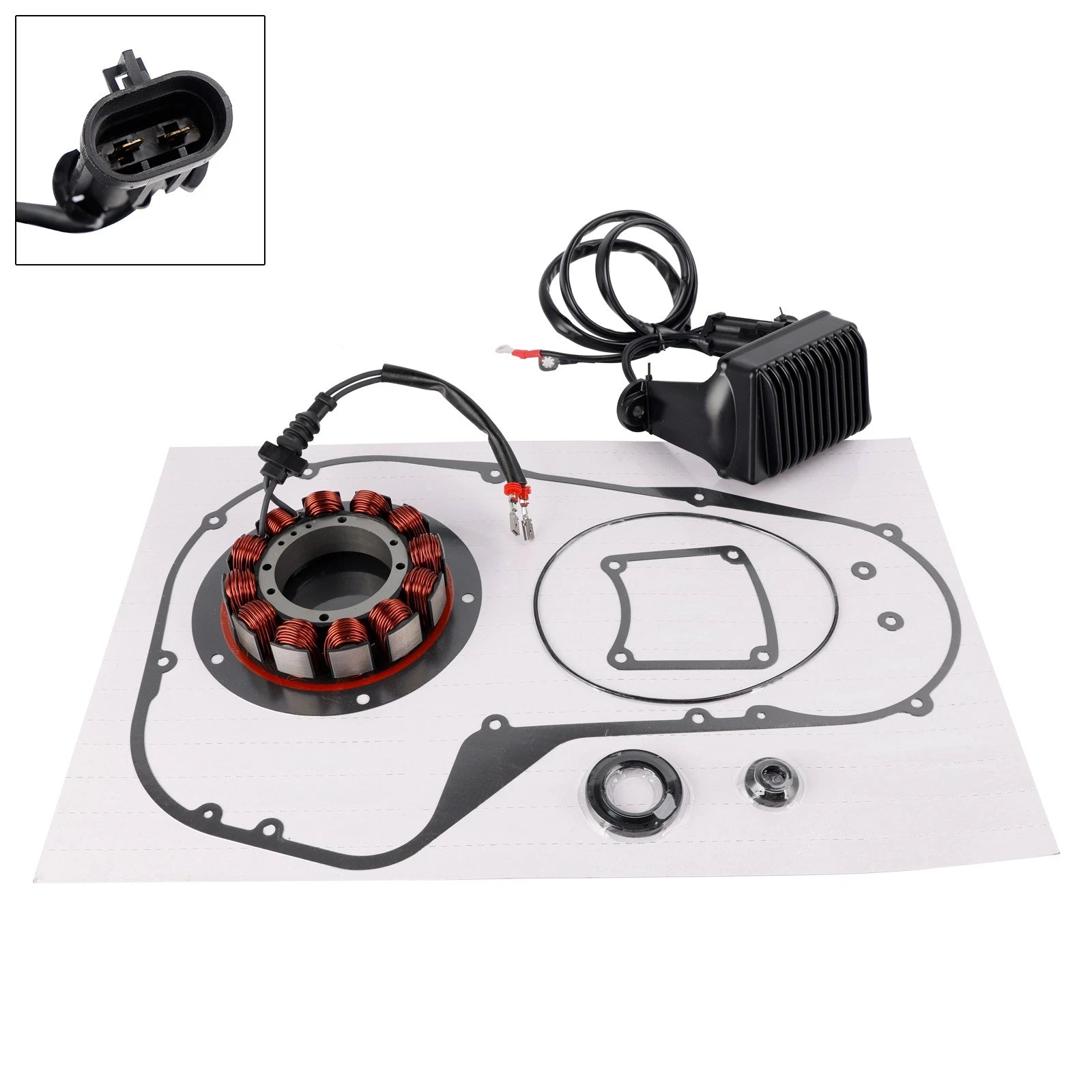 Stator Regulator Rectifier Gasket Kit for Harley Touring FLT FLH (2002–2003)