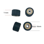 Set of 4 Brass Press Rollers with Bearings 4x11x16mm for Engraving Tools