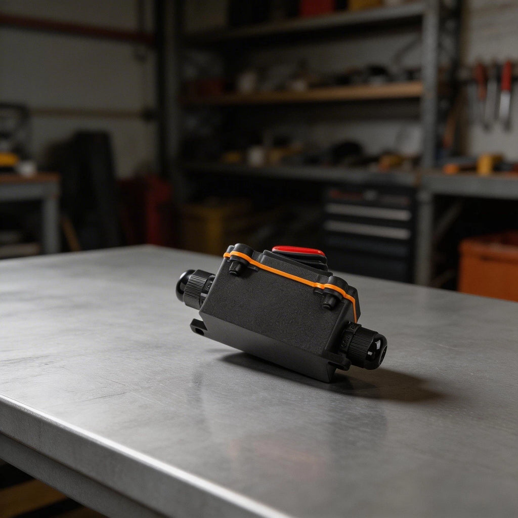 12V 20A Waterproof Switch Box IP65 with Red Light for Machinery