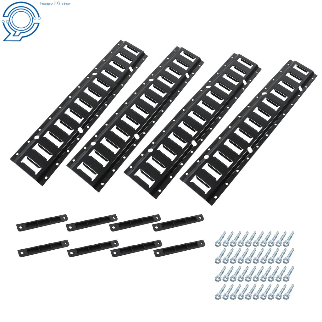 Set of 12 E Track Tie Down Rails for Trailers (2')