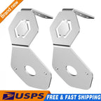 Set of 2 Stainless Mirror Turn Signal Angled Brackets for Watermelon Lights