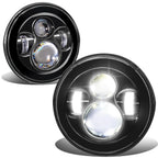 LED DRL Projector Headlights for Jeep Wrangler JK (2007–2018) - Black Housing