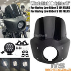 11" Smoke Windscreen & Hi/Low Headlight for Harley FXLRS (2021-2023)