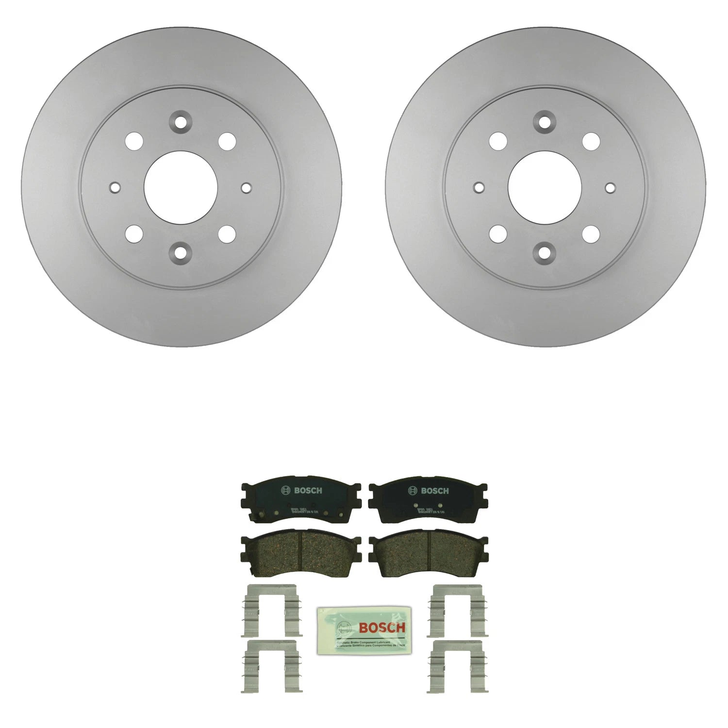Set of 4 Bosch Quietcast Ceramic Disc Brake Pads for Kia Rio (2003–2005)
