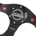 320mm Dish Steering Wheel for NRG (3-Spoke, Yellow Stripe, Alcantara)