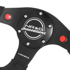 320mm Dish Steering Wheel for NRG (3-Spoke, Yellow Stripe, Alcantara)