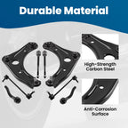 Front Lower Control Arms Sway Bars Tie Rod Ends Kit for Nissan Versa Note (2014–2019)