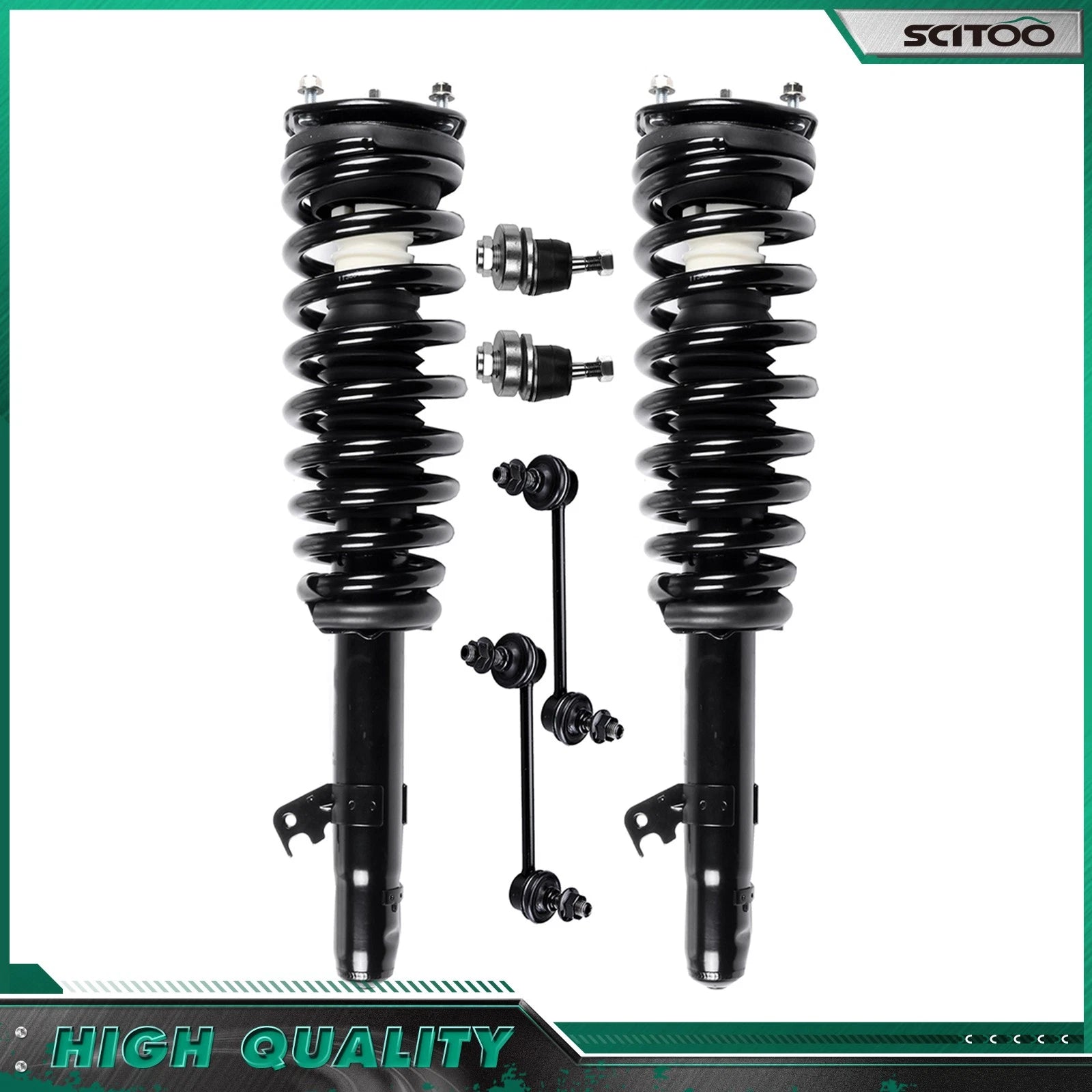 6pc Front Struts Suspension Kit for Ford Fusion Mercury Milan (2006–2009)