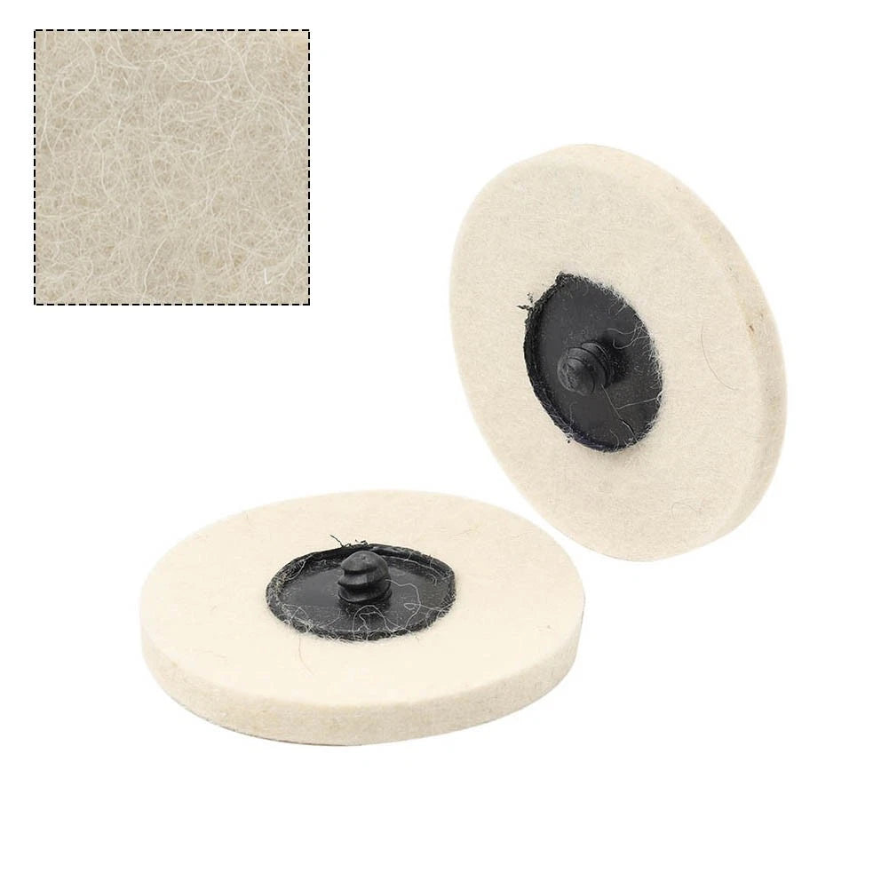 Set of 4 Wool Felt Polishing Wheels for Universal Polisher (3")