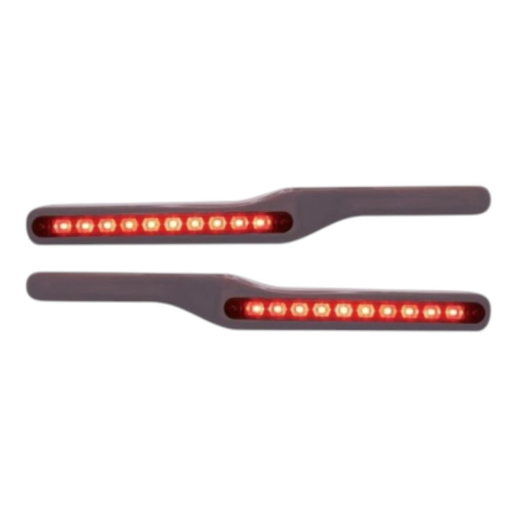Wood Armrest Kit with Red LED Light for Peterbilt 1987–2001