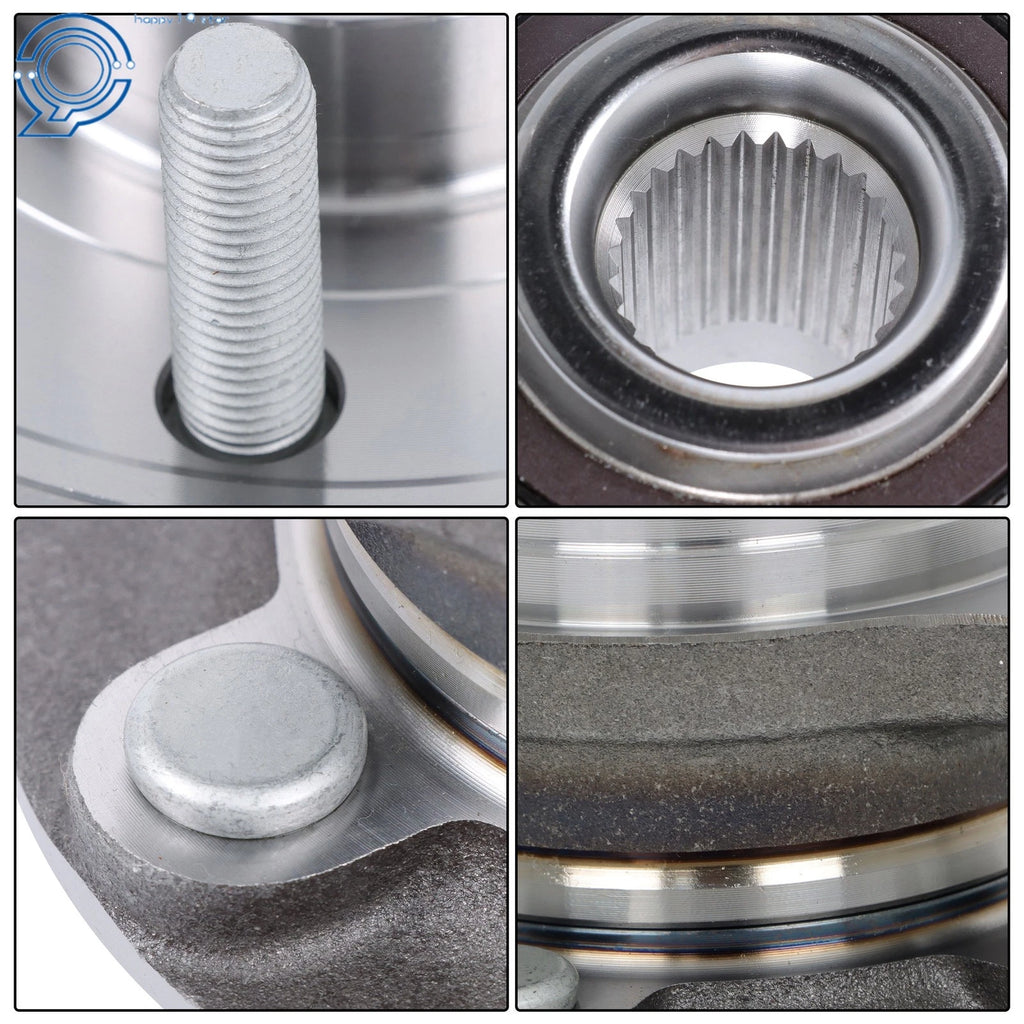 2 Front Rear Wheel Hub Bearings for Ford Fusion (2013–2020) Lincoln MKZ (2013–2016)