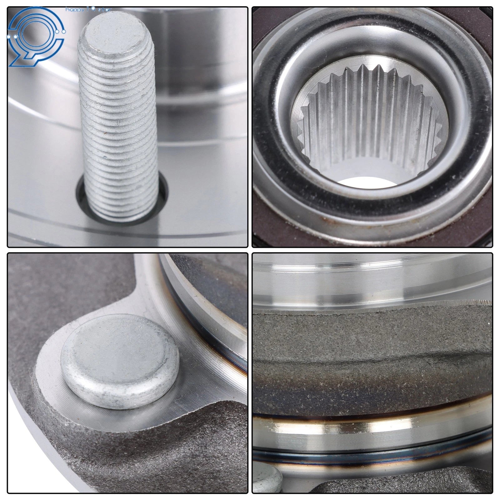 2 Front Rear Wheel Hub Bearings for Ford Fusion (2013–2020) Lincoln MKZ (2013–2016)