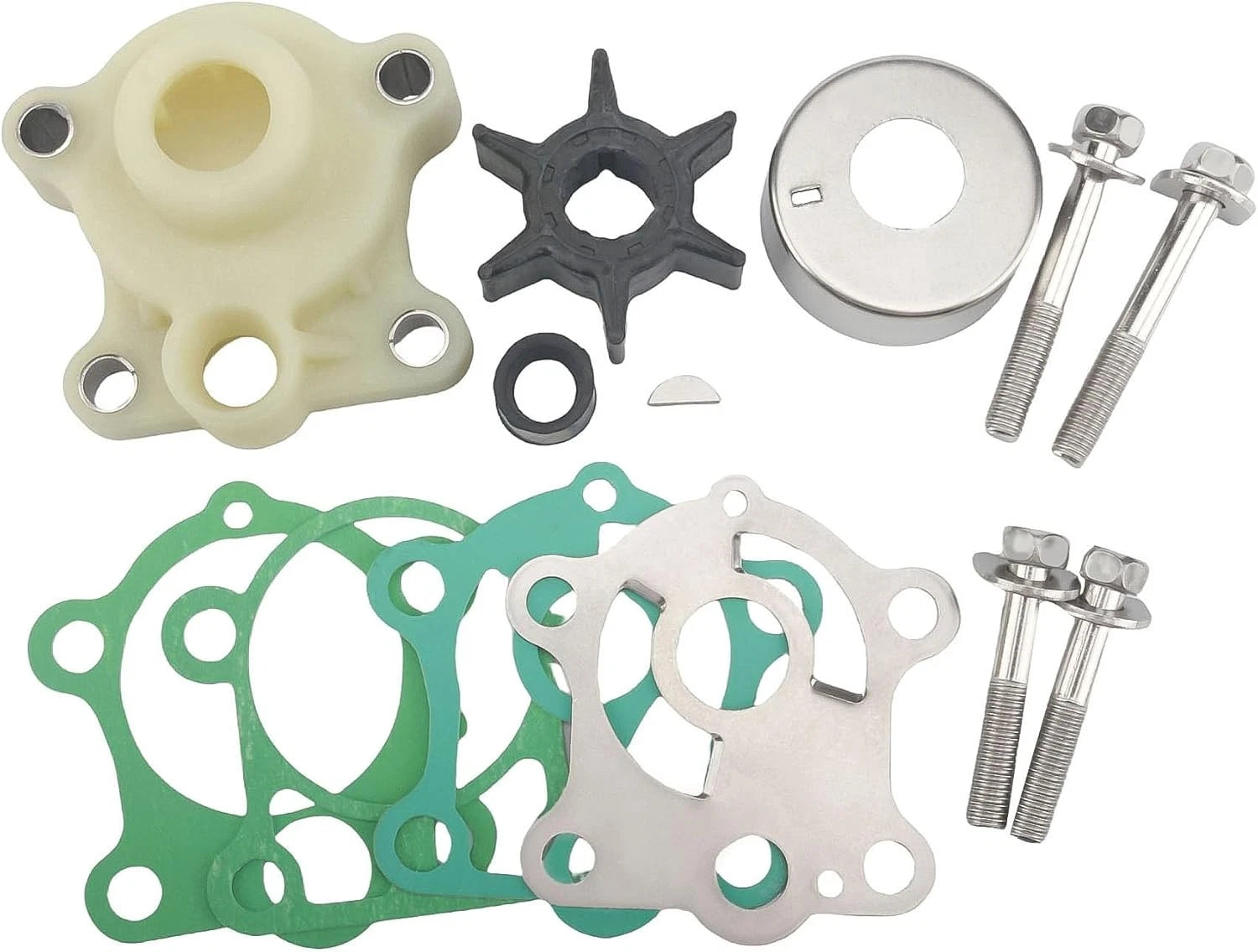 Water Pump Impeller Repair Kit & Housing for Yamaha Outboard (6H4-W0078-00)