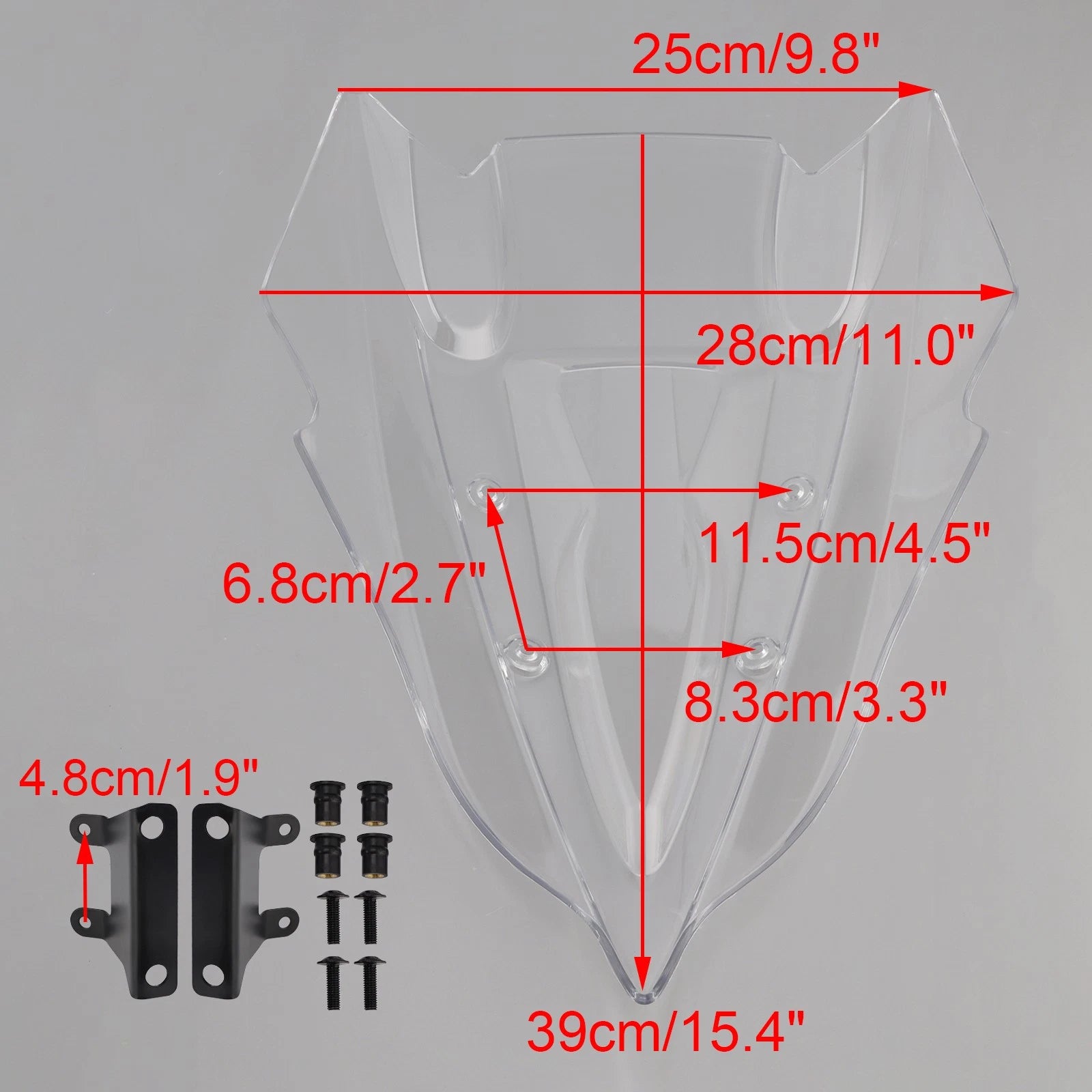 Windshield Windscreen for Kawasaki Z500 (2024–2025) Clear