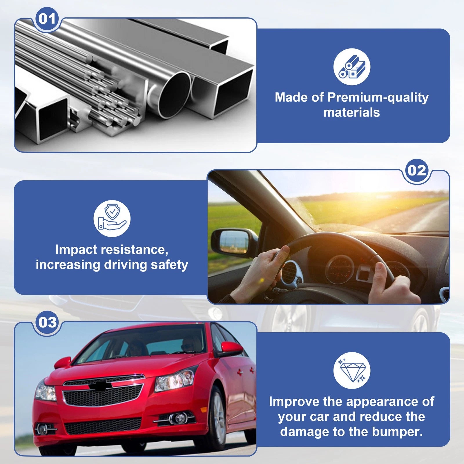 Front Lower Grille with Chrome Trim for Chevrolet Cruze (2011-2014)