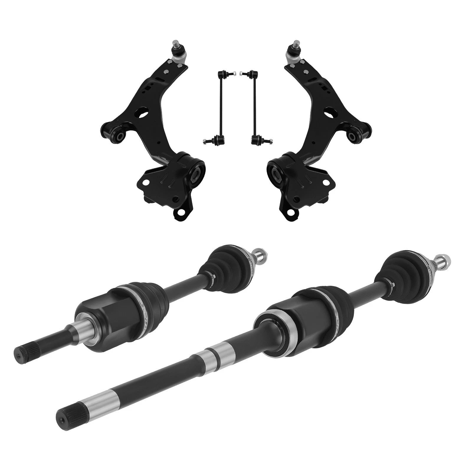 6X Front Lower Control Arms + CV Axle Shaft for Ford Escape (2013–2018) AWD