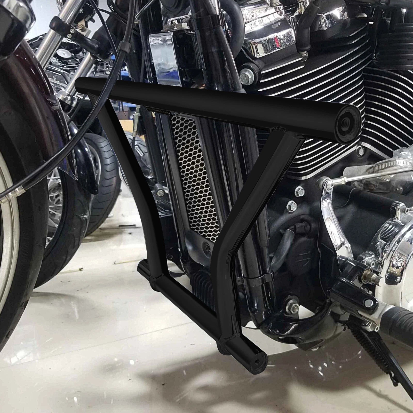 Matte Black Engine Guard Crash Bar for Harley Softail Sport Glide (2018–2024)