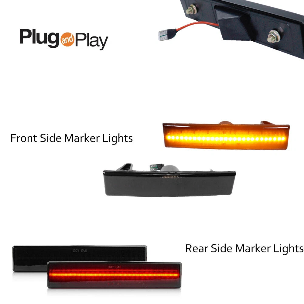 Set of 4 Smoked LED Side Marker Lights for Toyota Supra MK3 (1986–1992)