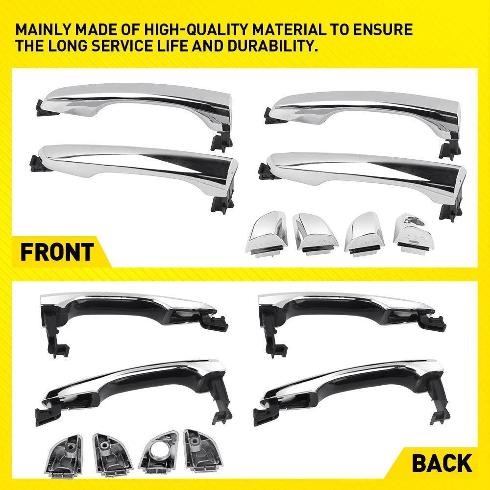 Set of 4 Door Handle Assemblies for Hyundai Elantra Sedan (2017-2020)