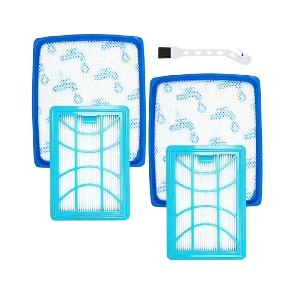 Set of 4 Fresh Air Flow Vacuum Filters for Daily Floor Cleaning