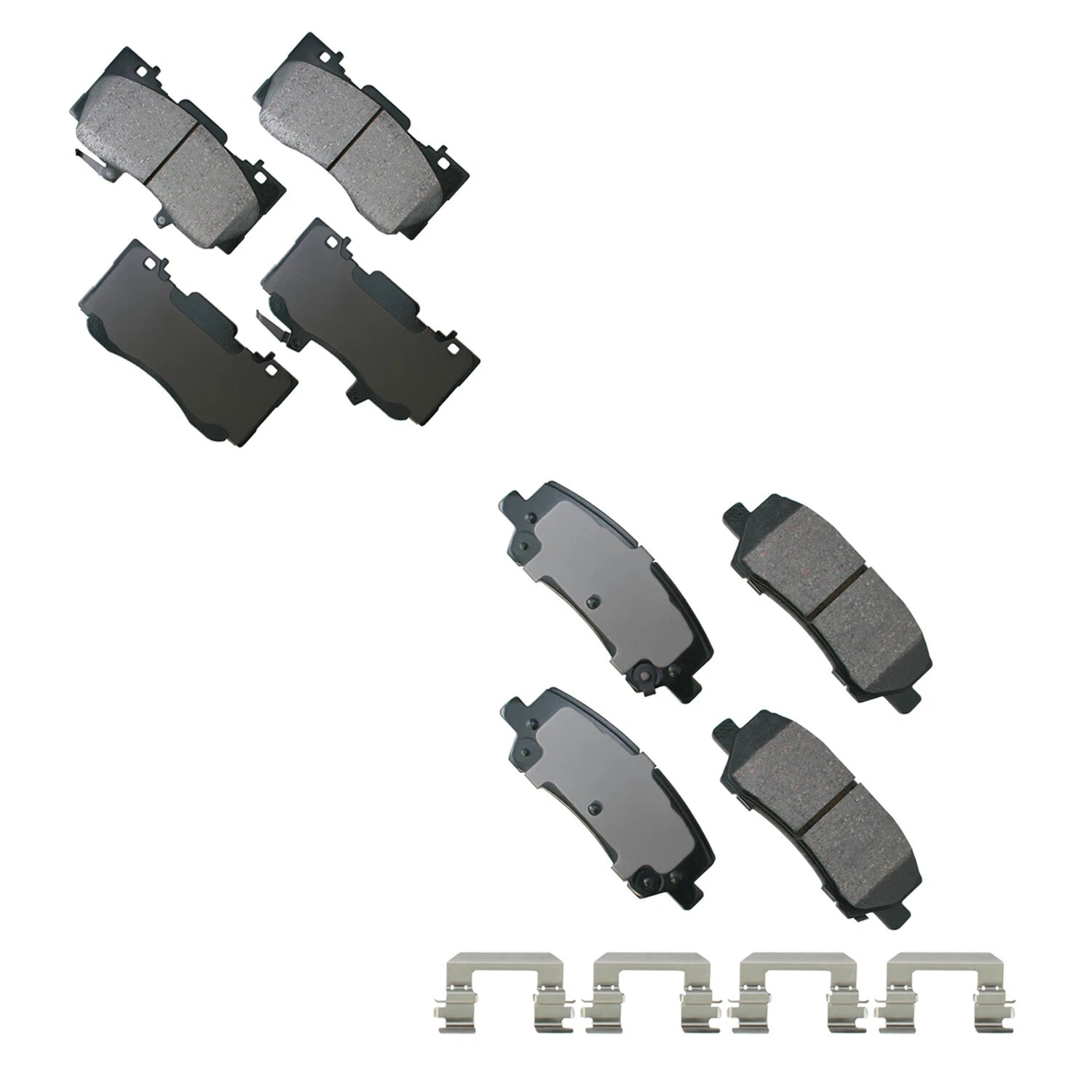Set of 4 Akebono ProACT Ceramic Disc Brake Pads for Ford Mustang (2015–2021)