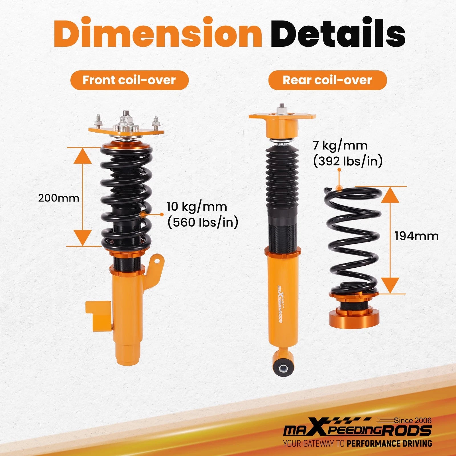 Adjustable Coilovers Suspension Lowering Kit for Mazda3 BK (2004-2013)