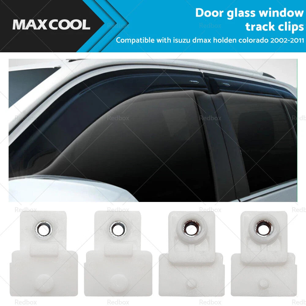 4X Door Window Glass Track Clip for Isuzu D-Max, Holden Colorado, Rodeo