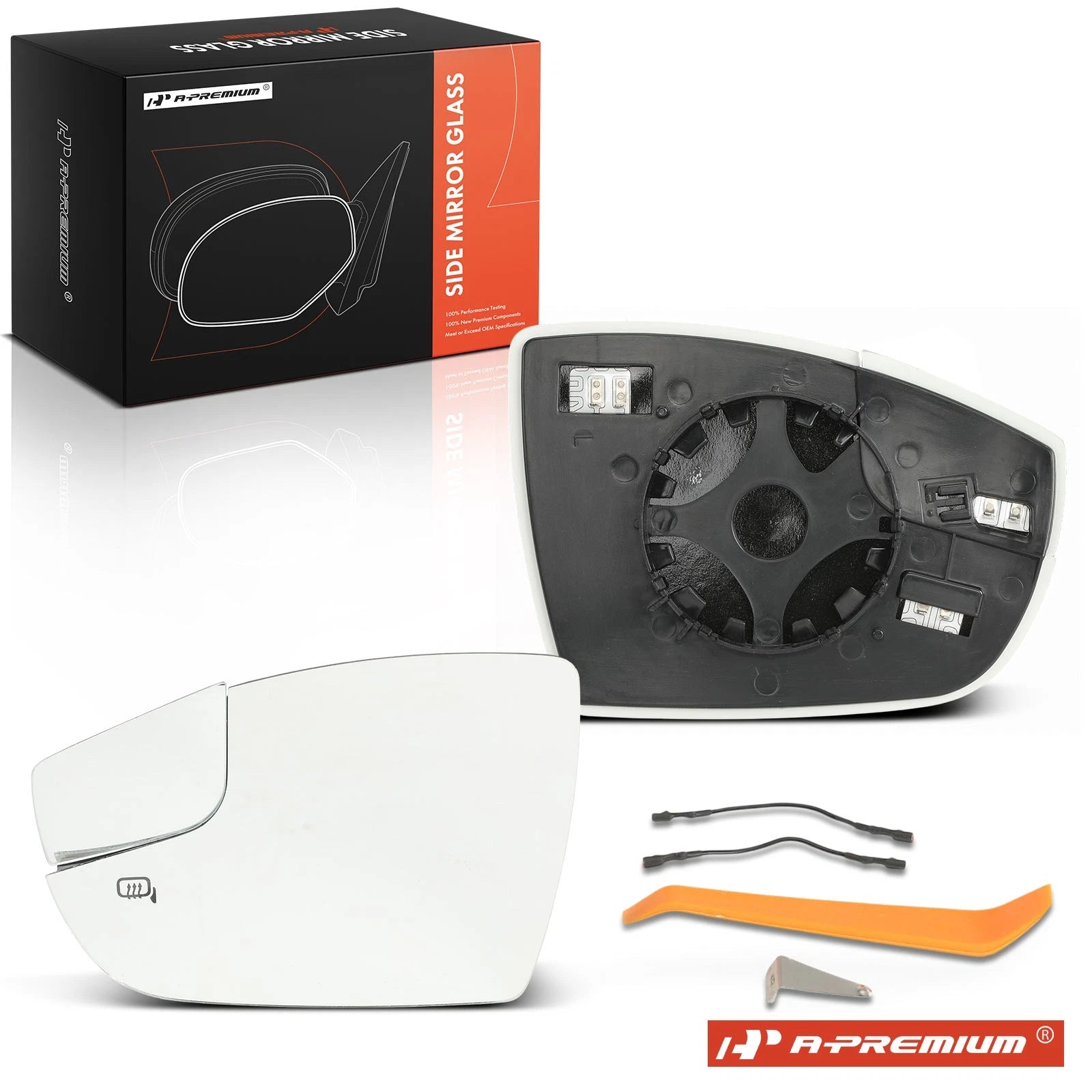 Driver Power Mirror Glass with Spotter & Heated for Ford Focus 