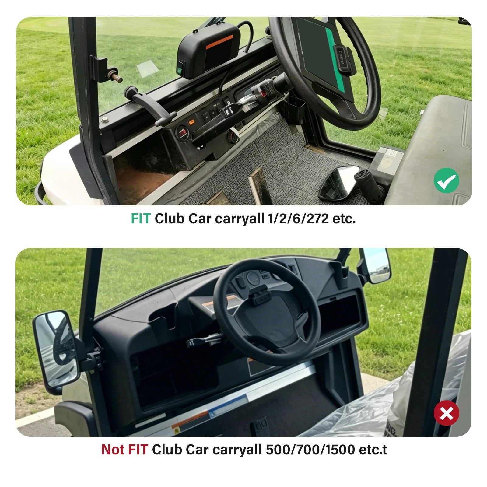Dashboard Cover with Cup Holders for Club Car DS Golf Cart (1982–Present)