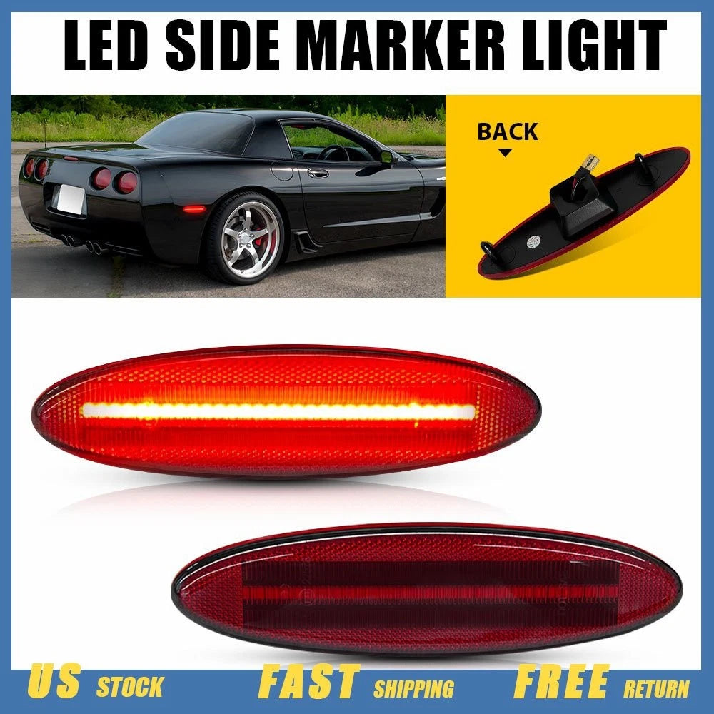 LED Rear Fender Side Marker Lights for Chevrolet Corvette C5 (1997–2004)