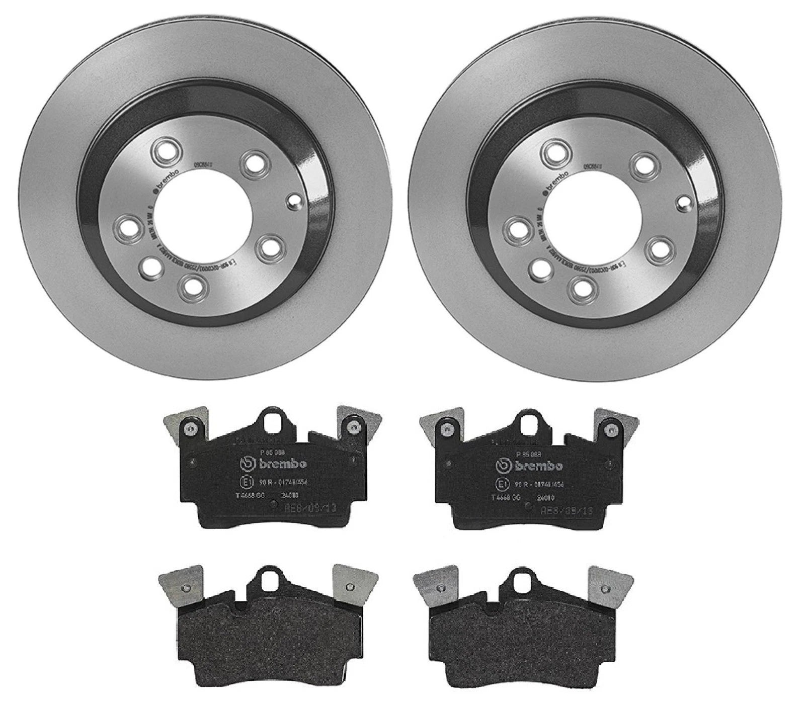 Brembo Rear Brake Kit with Low-Met Pads & 330mm Disc Rotors for Q7 Cayenne Touareg (2007–2018)