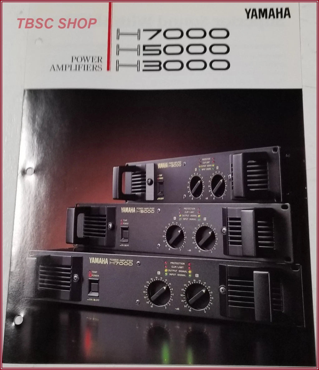 Power Amplifiers for Yamaha H7000 H5000 H3000 (Original Dealer Sales Brochure)