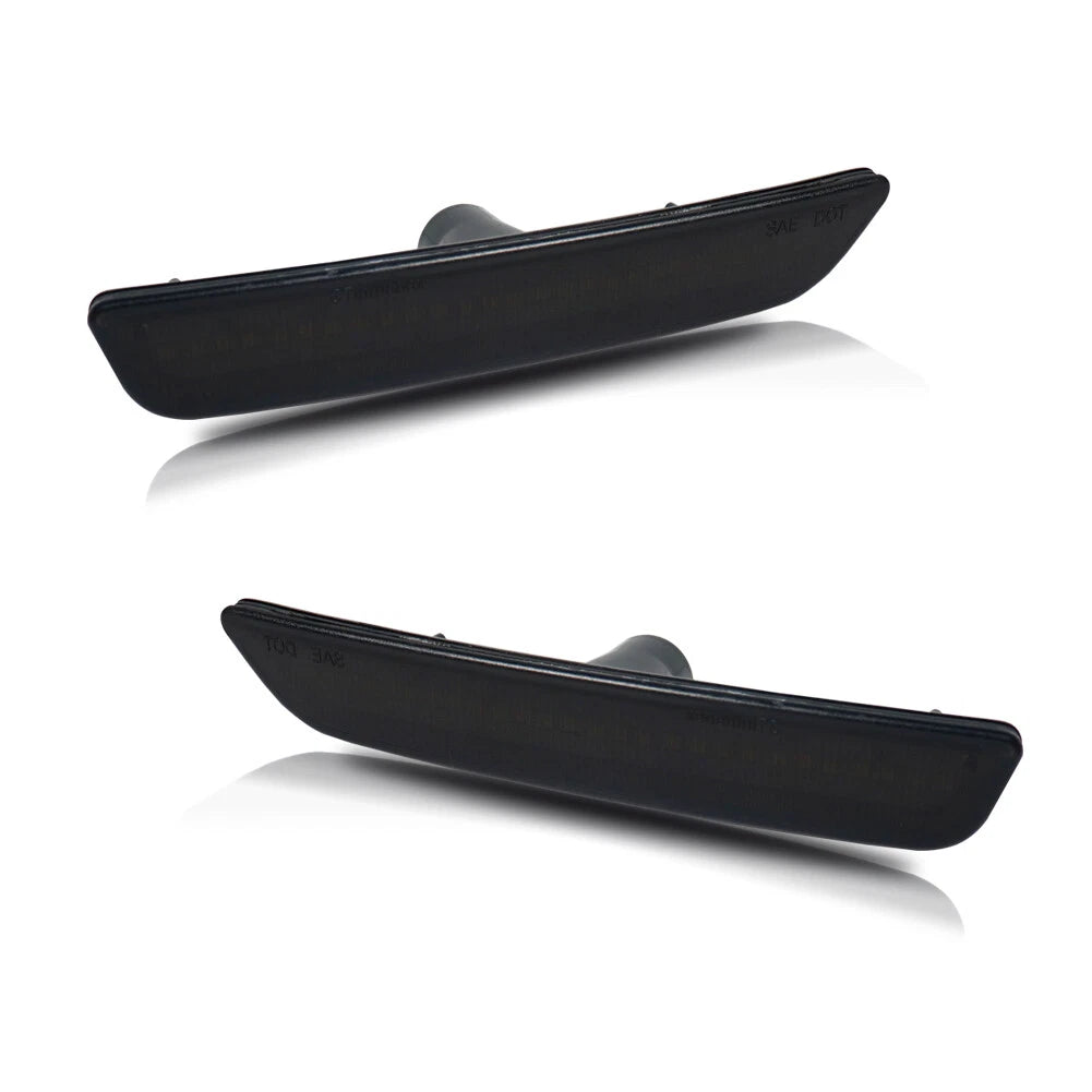 2X Smoke Lens Front Side Bumper Marker Light Housings for Ford Mustang (2010–2014)